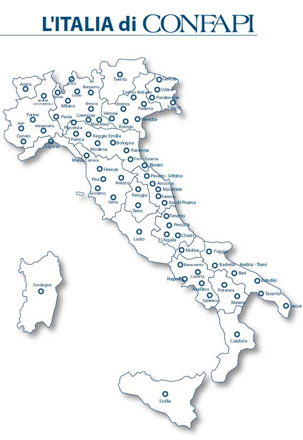 mappa confapi nazionale